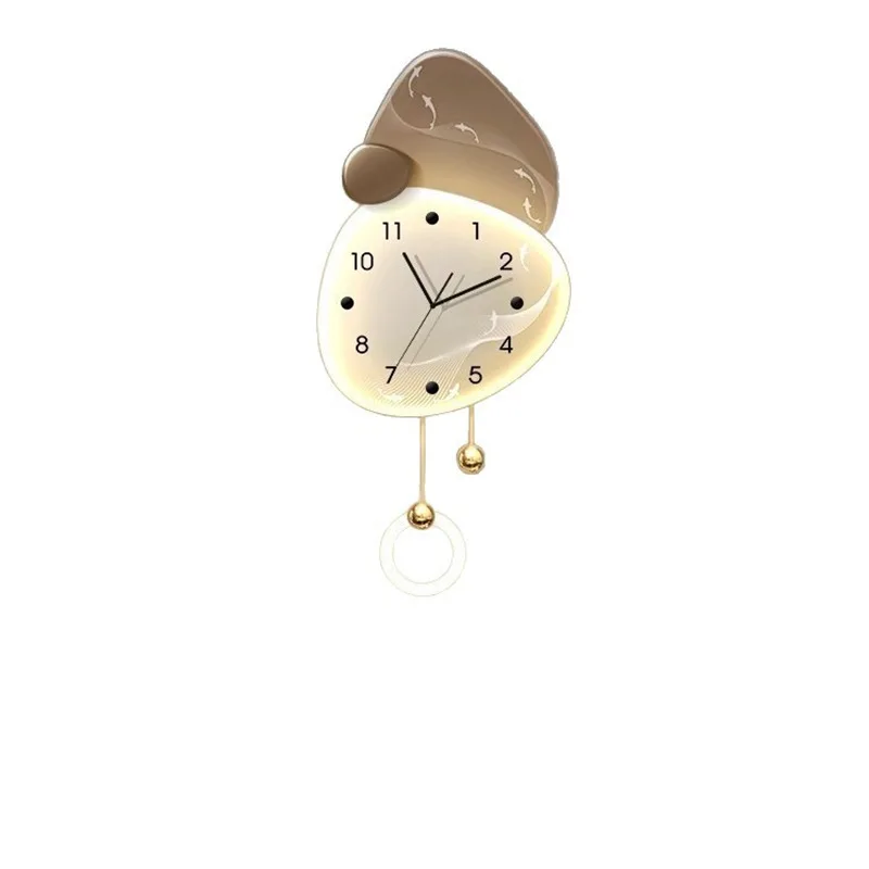 Decorative Wall Clock Analog Display Arabic Digital Tile Aluminum Alloy Wall Mounted