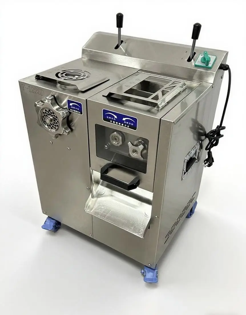 

Single Motor Stainless Steel Electric Meat Grinder Slicer and Cutter Machine with Detachable Design 400kg/h Capacity