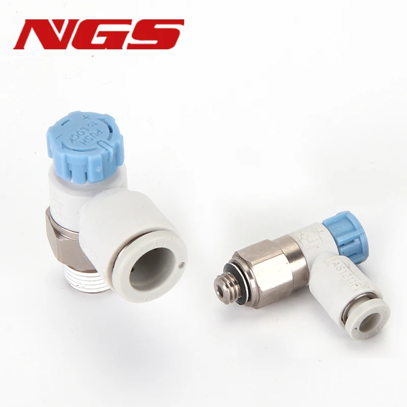 Y-AS1211F/AS2211F/AS3211F/AS4211F-M5/01/02/03/04-04A/06SA/08SA/10SA/12SA/16SA Speed Controller Throttle valve Pneumatic Fitting