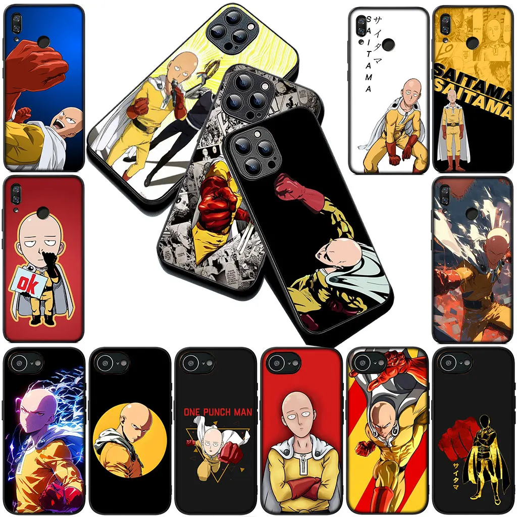 Чехол для телефона One Anime Punch Man для Apple iPhone 17 Air 12 13 Pro Max Mini ProMax XR 7 + 8 Plus X Гибкий гибкий корпус
