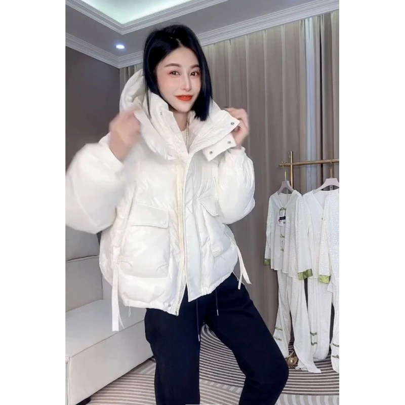 Women 2025 autumn and winter new fashionable western-style cotton jacket bread short style solid design sense cotton coat