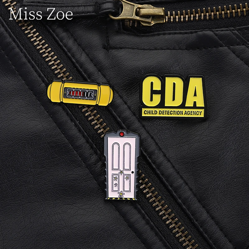 Cute Animated Cartoon Accessories Enamel Pins Door And Inspection Agency Brooches Backpack Lapel Badges Jewelry Gift For Friend