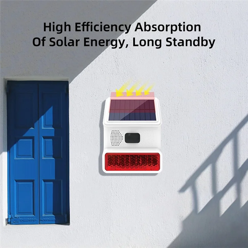 【Rápido de entrega】 sirena Solar inalámbrica de 433MHZ, alarma de luz de sonido, bocina exterior con control remoto para sistema de seguridad para el hogar PGST GSM