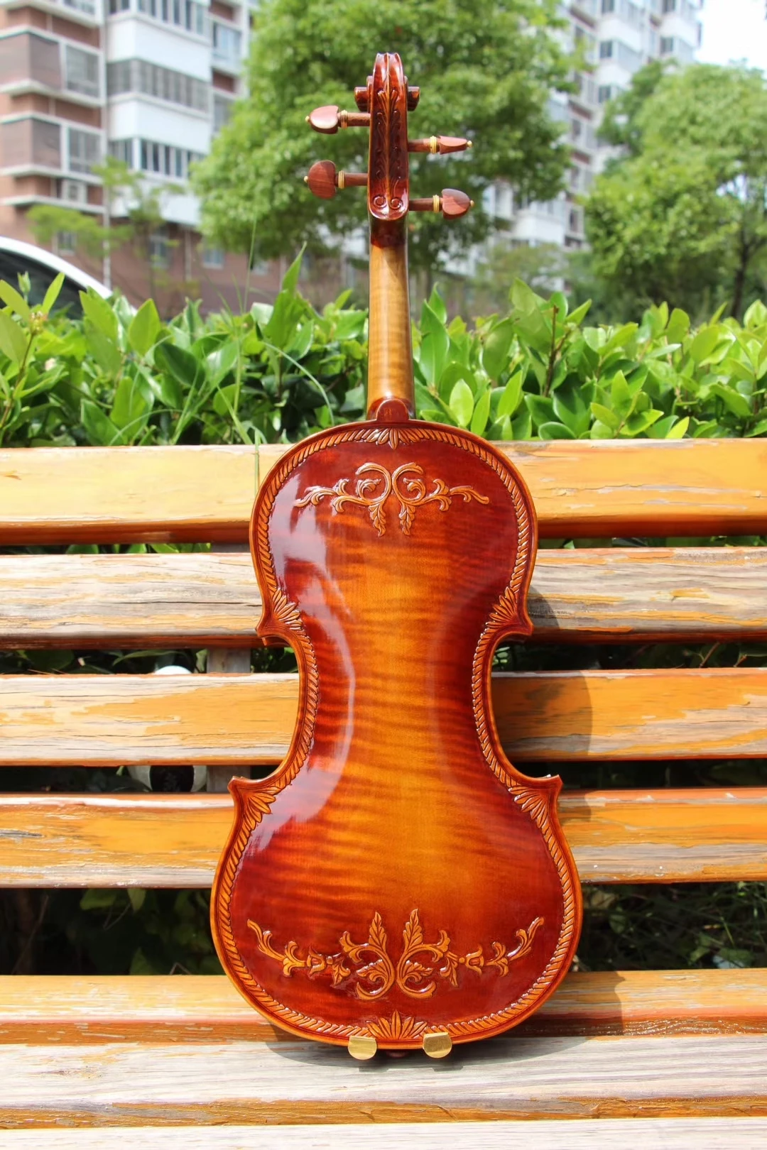 strong tone!All hand carved Italian retro Oil Varnish Violin 4/4 Red-brown Professional violino musical instrument with box