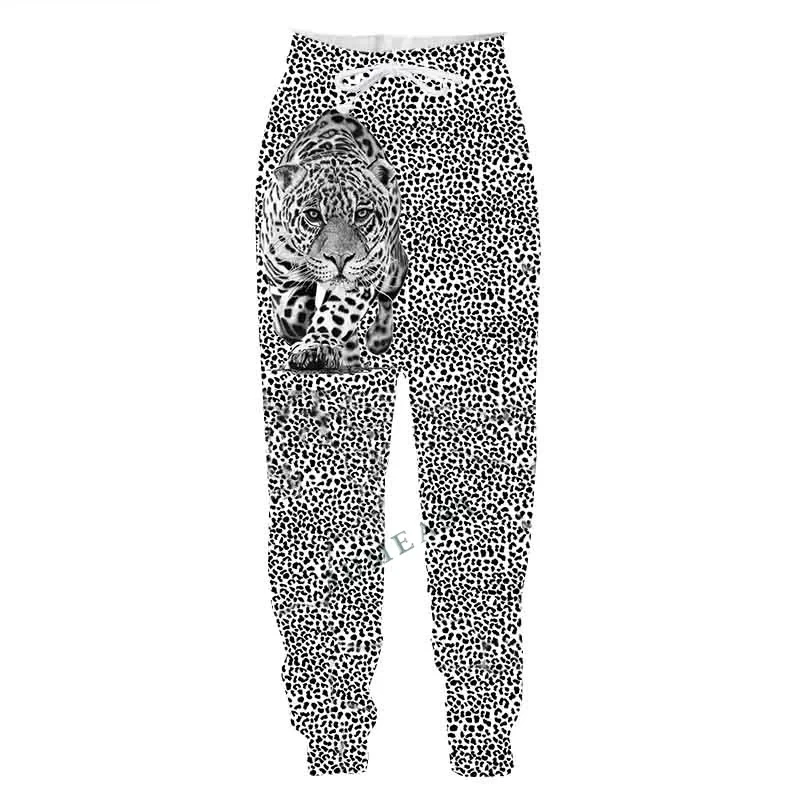 Leopard Male Vintage Pants Korean Streetwear Long Men Sweatpants Casual Y2k Jogger Sport Hiphop Fitness Trousers Man Clothing