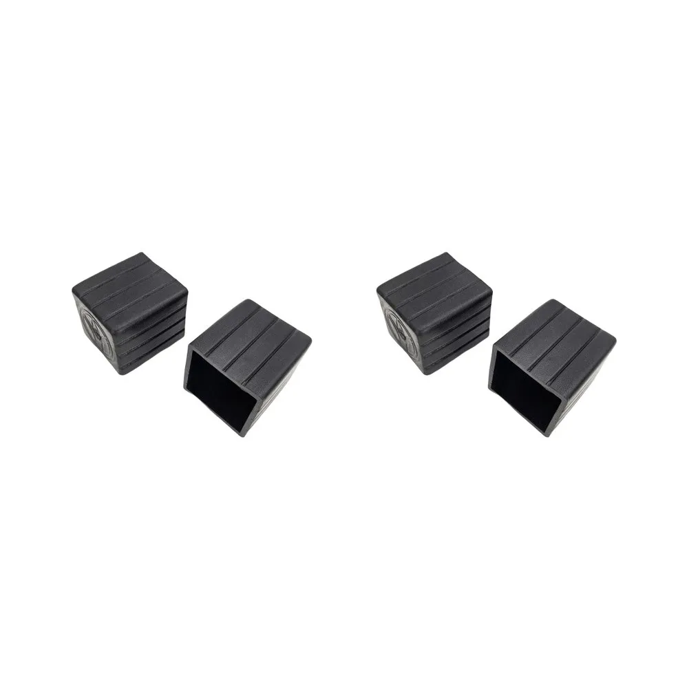 4 Piece Square End Cap Set for Gym Accessories Including Leg Press Machines Lat Pulldown Towers and Adjustable Stands