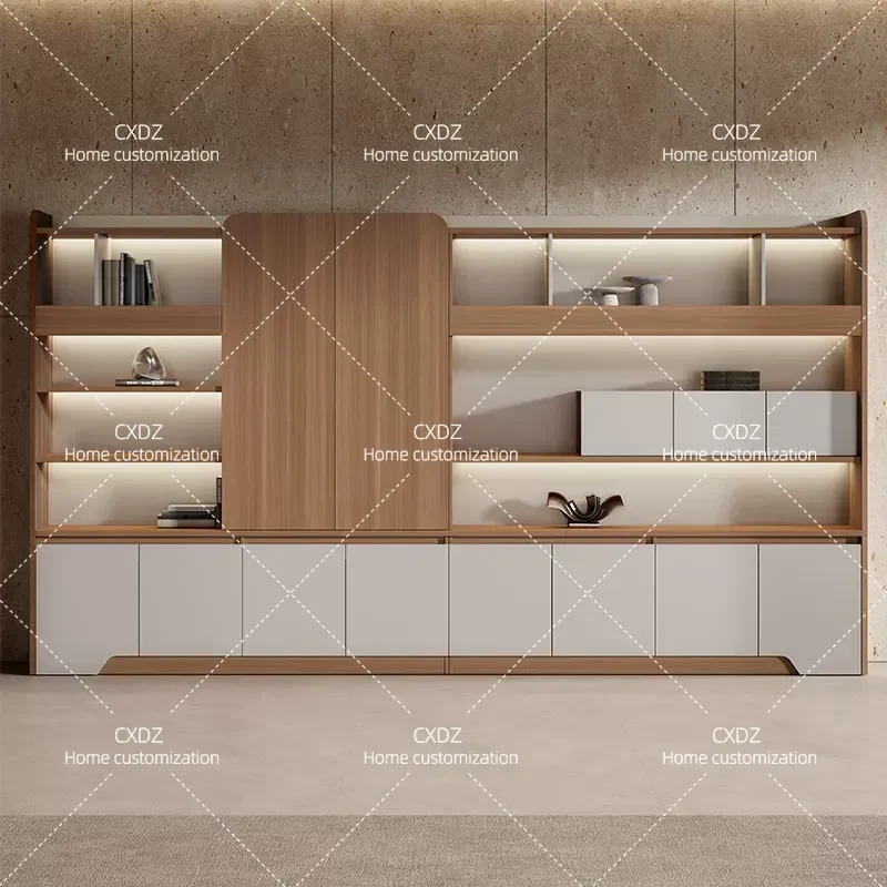 Office File Cabinet Data Cabinet Simple Modern Locker Floor-to-ceiling File Storage Cabinet Office Background Bookcase