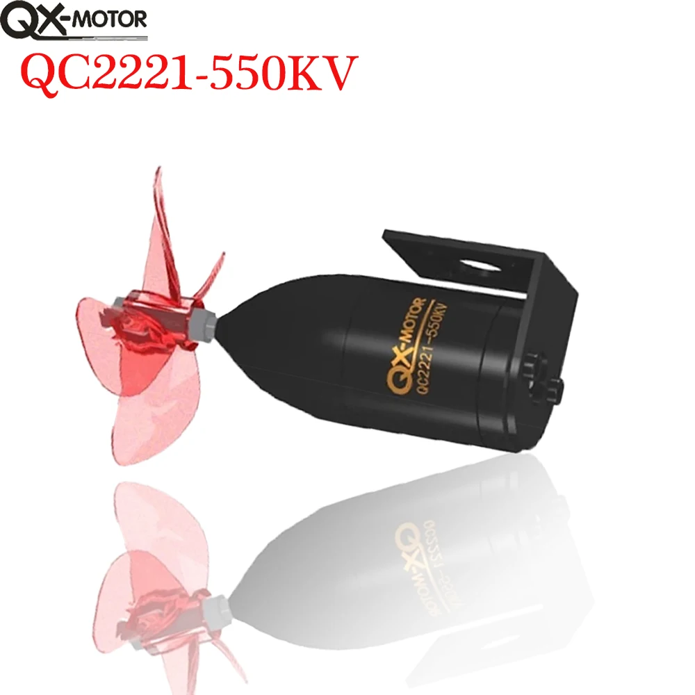 QX-Motor Underwater Propulsionr 6S Brushless Motor QC2221 CW/CCW 380/550KV Waterproof Motor For Remote Control Ship Model