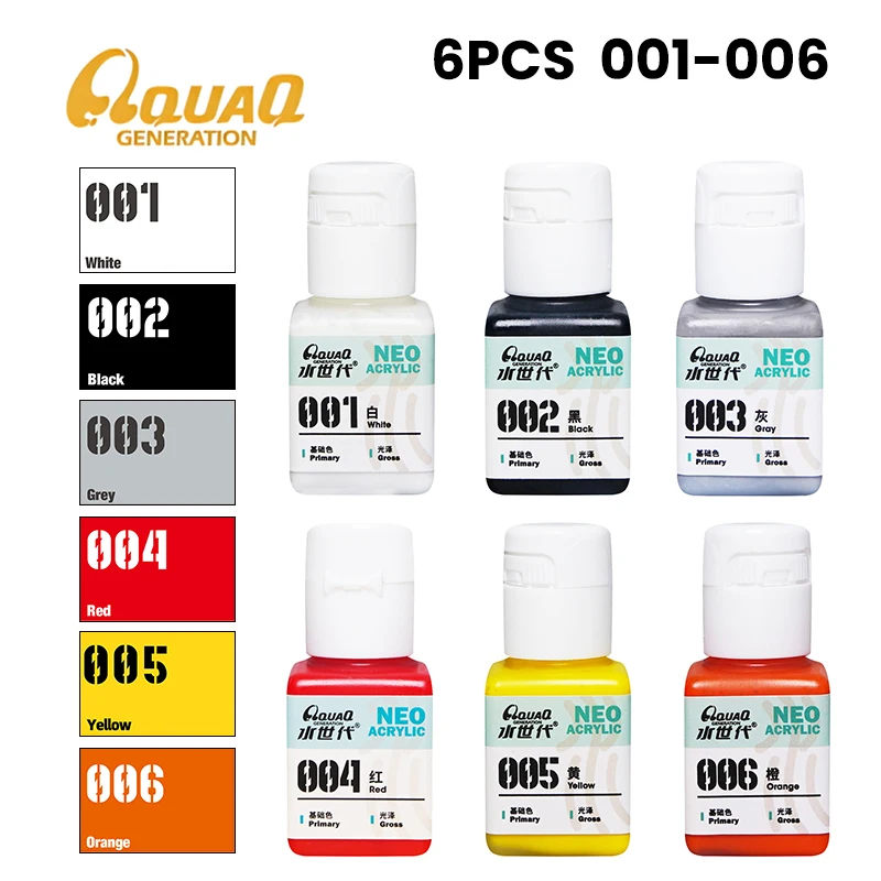 

18 мл * 6 пигмент на водной основе, здоровый материал из смолы для защиты окружающей среды, пигмент для хобби, распыление, раскраска, сделай сам, художественная живопись