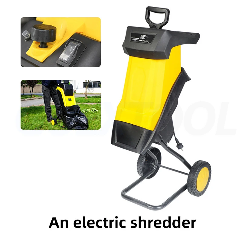 Multifunctional Electric Branch Garden Wood Shredder Wood Crusher Leaf Branch Twig Shredder Electric Pulverizer Garden Tool