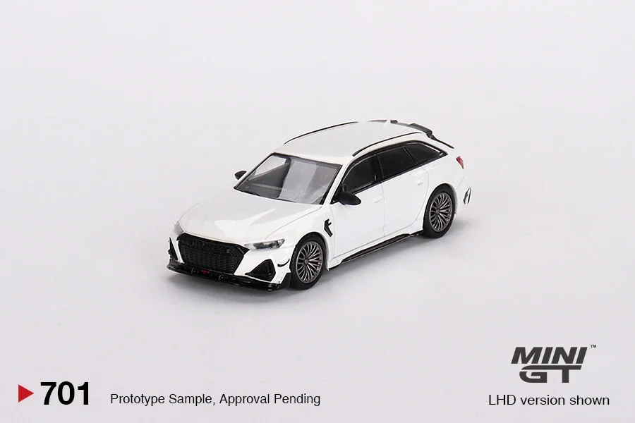 

Литая под давлением модель автомобиля MINIGT 1:64 ABT RS6-R Glacier White Metallic