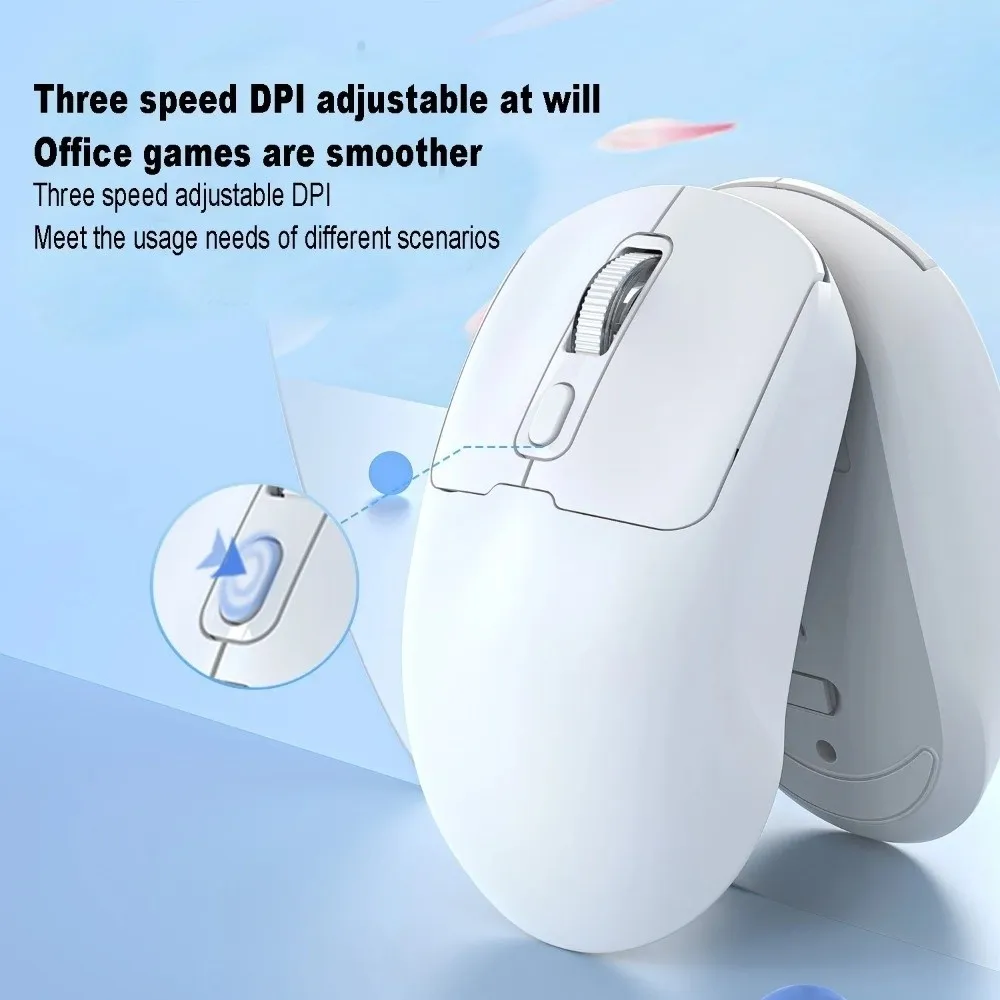 

Dual-Mode Laptop Wireless Mouse Portable Silent 2.4G Cordless Mouse Rechargeable High-Precision Ergonomic Mouse Laptop