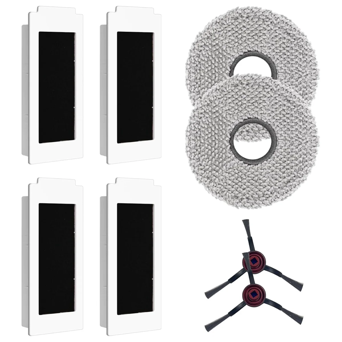 For Ecovacs T30 Pro Omni, T30 Omni Robot Vacuum Cleaner Replacement Parts, Hepa Filter Side Brushes Mopping Pads