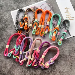 Correa de muñeca para teléfono móvil, accesorios de lujo con parche, cordones para llaves, pulsera exquisita, joyería para teléfono, llavero