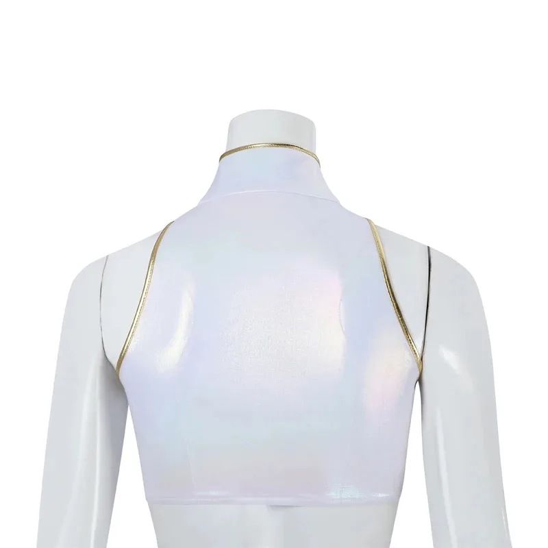 

25COSHigh Quality Demon Rumi Cosplay Costume K-Pop Fantasia Hunters Adult Women Top Vest Shorts Chain Belt Outfits Halloween