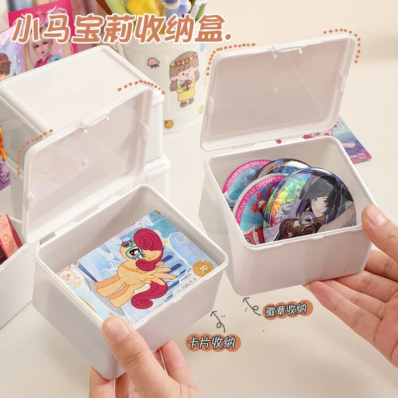 1pc Korean Transparent Storage Box Blind Box Card Photocard Storage Box Photo Card Organizer Classification Flip Box