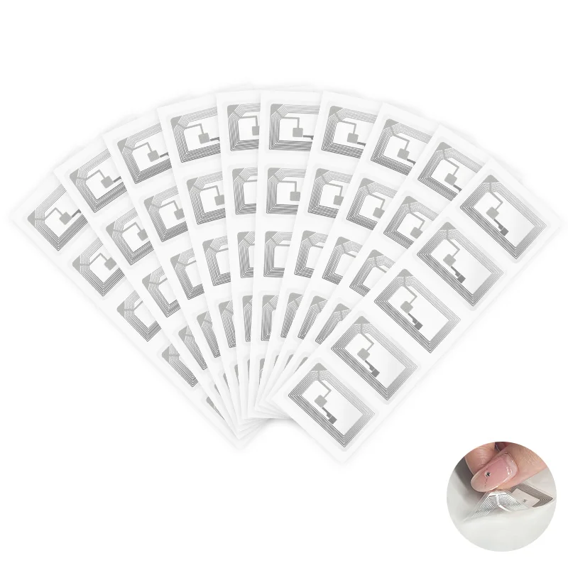 NFC Tags Stickers with 40*25mm NTAG213 NFC Chip Clear Adhesive Labels Sticker Blank Rewritable Work with All NFC Enabled Devices