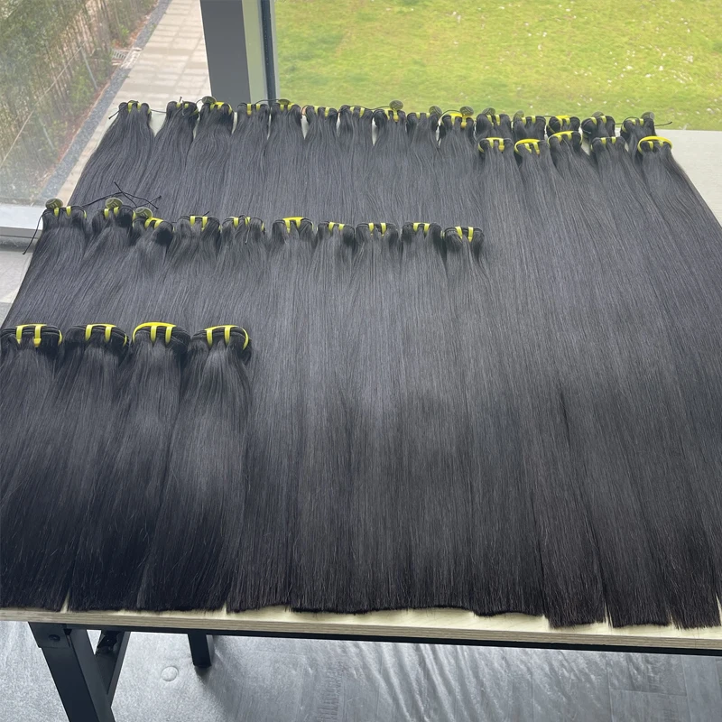 16A Vietnamese Raw Hair Bone Straight Bundles 100% Unprocessed Human Hair Extensions Double Weft 10-36Inch Natural Color #1B