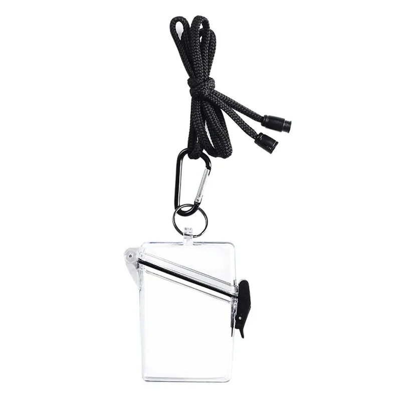 Waterproof ID Card Badge Holder Case Sports Case with Lanyard and Keychain Surfing Accessories