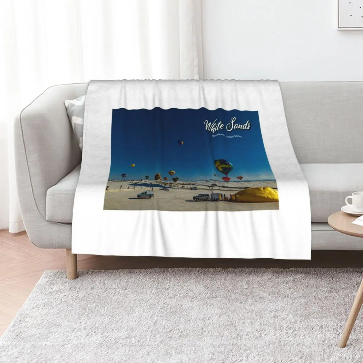 White Sands Hot Air Balloon Invitational Throw Blanket Camping warm for winter Bed covers Weighted Bed Fashionable Blankets