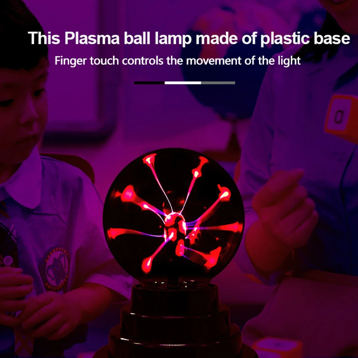 Touch Sensitive Plasma Ball Lamp - USB Powered Static Electricity Lamp for Gatherings, Home Decoration, and Science Education