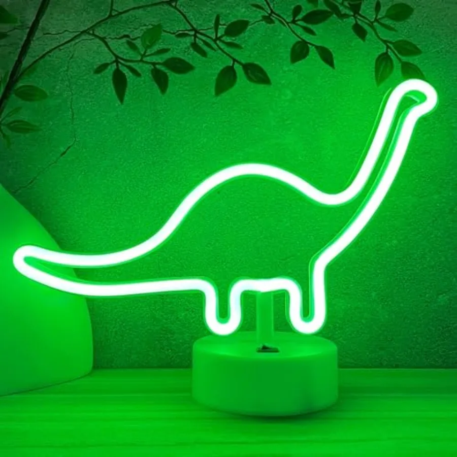 

Dinosaur Neon Sign Dino Light LED Dinosaur Neon Light Room Decor for Boys Room Girls Bedroom Nursery, Classroom Table Desk Stan