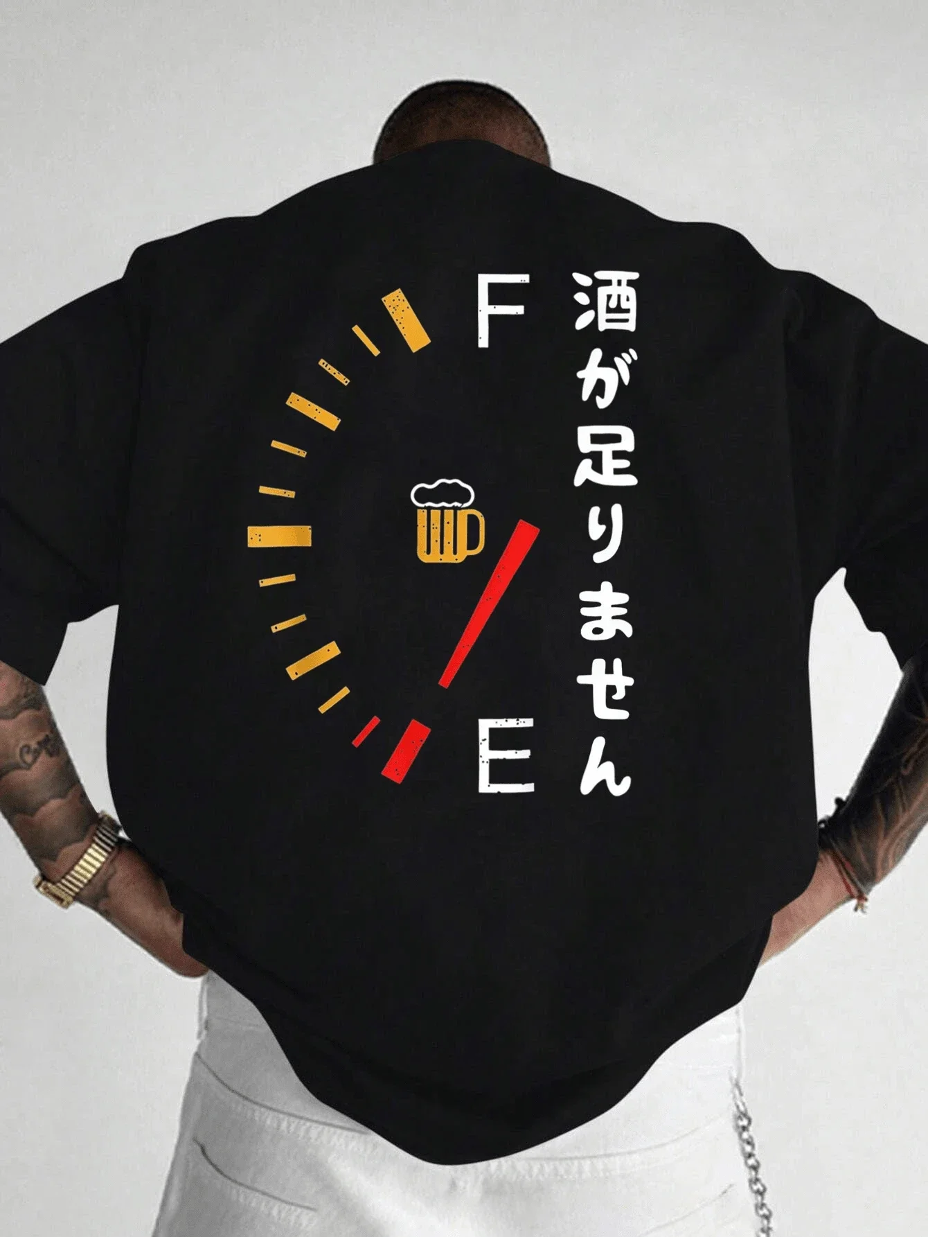T-shirt d'été pour hommes, 100% coton, décontracté, à la mode, à thème culture du vin japonais, col rond, manches courtes,