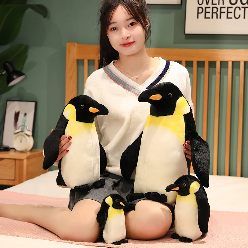Hot 1pc 23/35cm Cute Fluffy Plush Toy Cute Penguin Plush Toy Real Life Animal Doll Home Decoration Children Kids Birthday Gifts