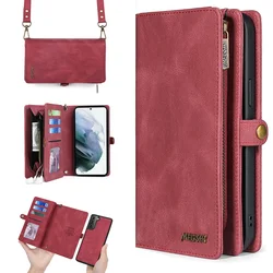 Wallet Shoulder Bag Phone Case For Samsung Galaxy S25 A51 A52 A53 A54 A70 A71 S10 S20 S21 S22 S23 S24 Plus Ultra S20fe S21fe