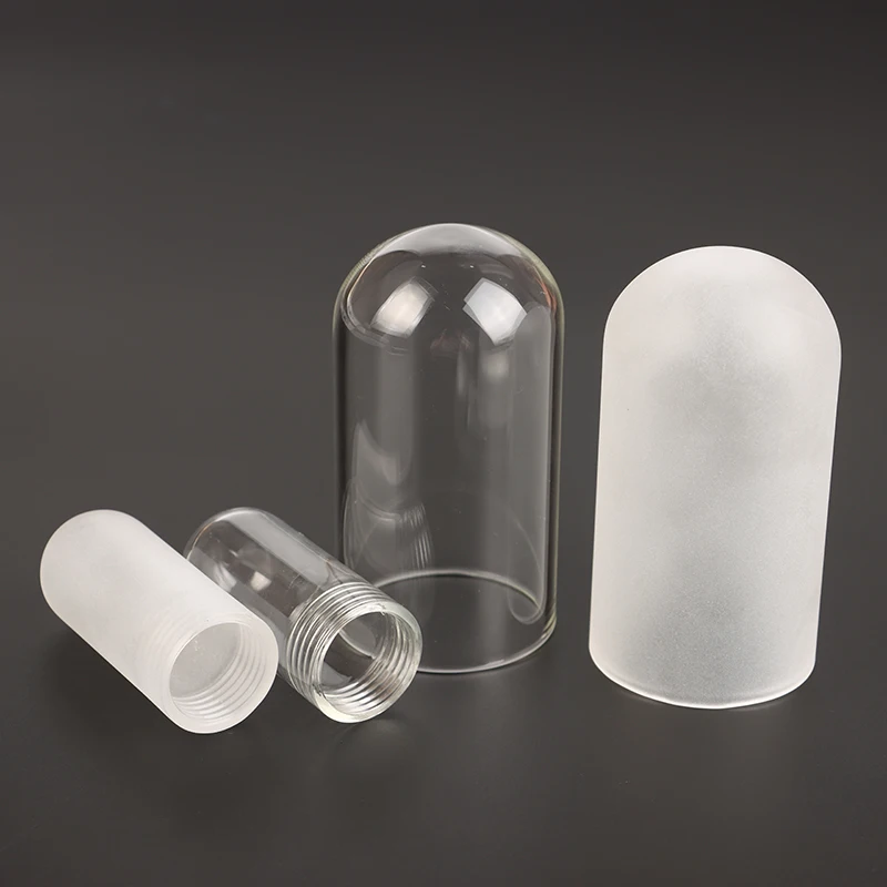 Hot Tubular G9 Glass Cover Threaded Neck Lamp Shade Replacement Parts Sturdy Glass Protectant Tube Frost Cover For G9 Bulb