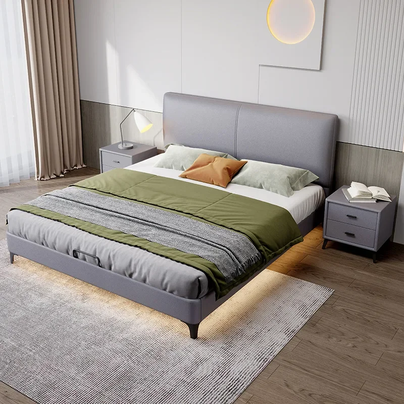 Petit appartement, ultra fin, chevet, lit moderne, simple et encastré