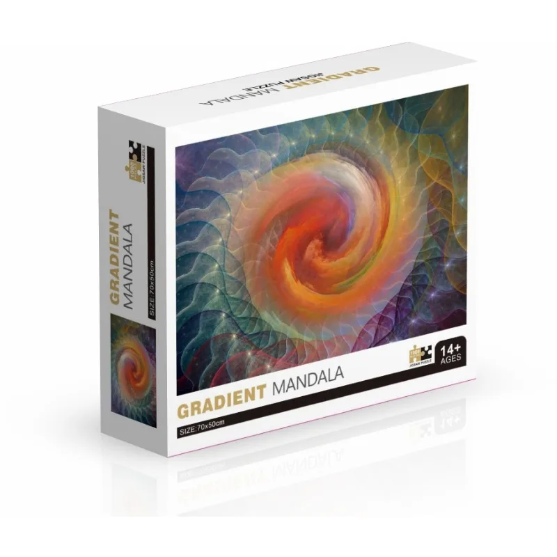 

70*50cm Adult Puzzle 1000 Pieces Paper Jigsaw Puzzles Gradient Mandala Famous Painting Series Learning Education Craft Toys