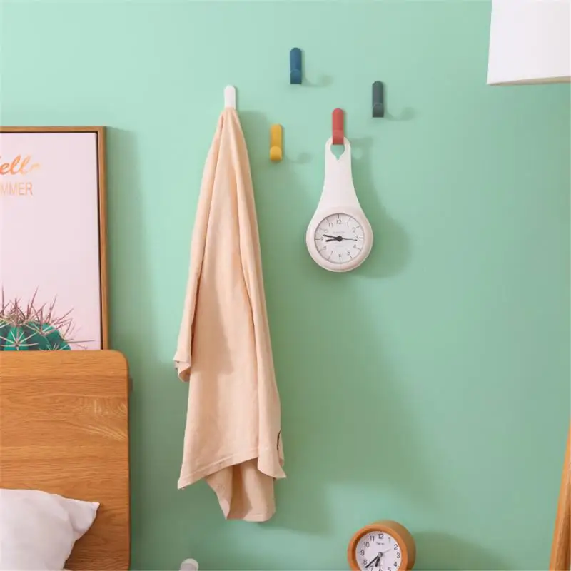 2/3/4PCS Adhesive Wall Hook Space-saving Creative Clothing Hook Nordic Trend Adhesive Hat Hook For Door Hat Hook