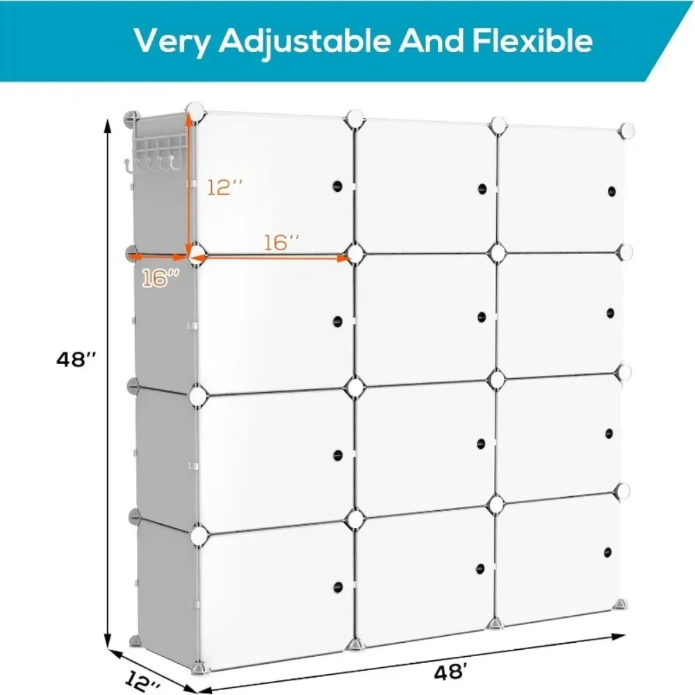 Portable Shoe Rack Organizer 48 Pair Tower 4 Tiers for Entryway Shelf Storage Stand for Heels Boots Slippers Cabinet