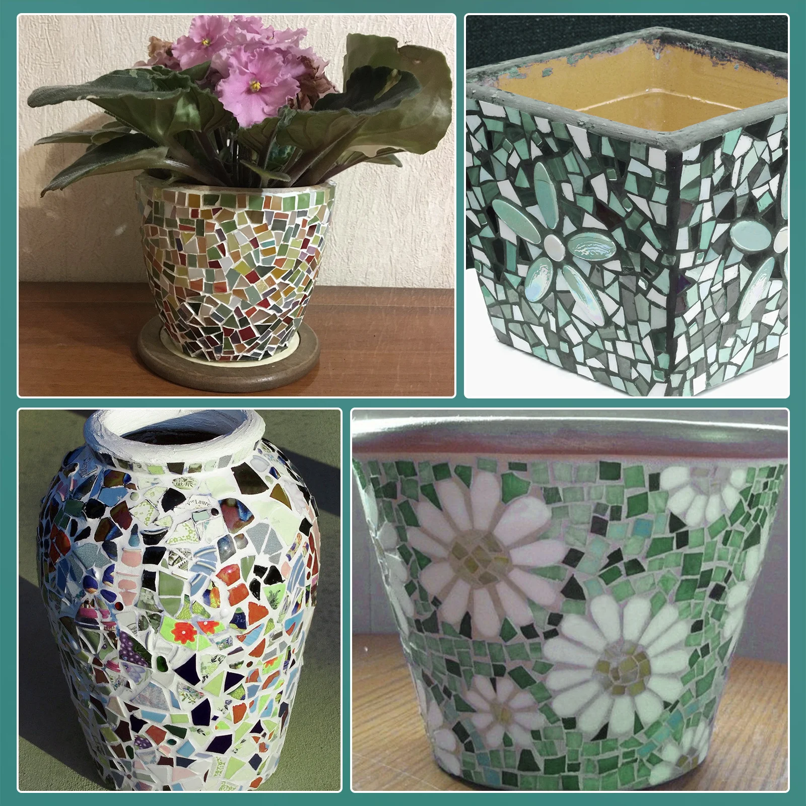 

200G Loose Mosaic Tiles Bright Ceramic Pieces for DIY Projects Crafts Bathroom Floor Decoration Glazed Tile Shards Set