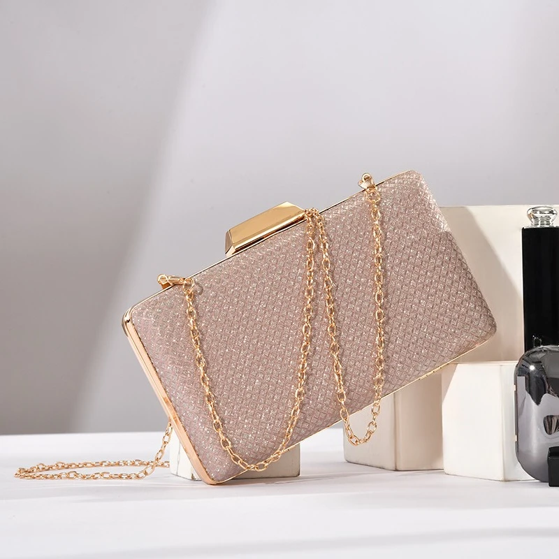 New Evening Bags Diamonds Clutch Gold Chain Shoulder Bags Luxury Evening Purse for Women Shining Sequined Handbags Clutches 2026