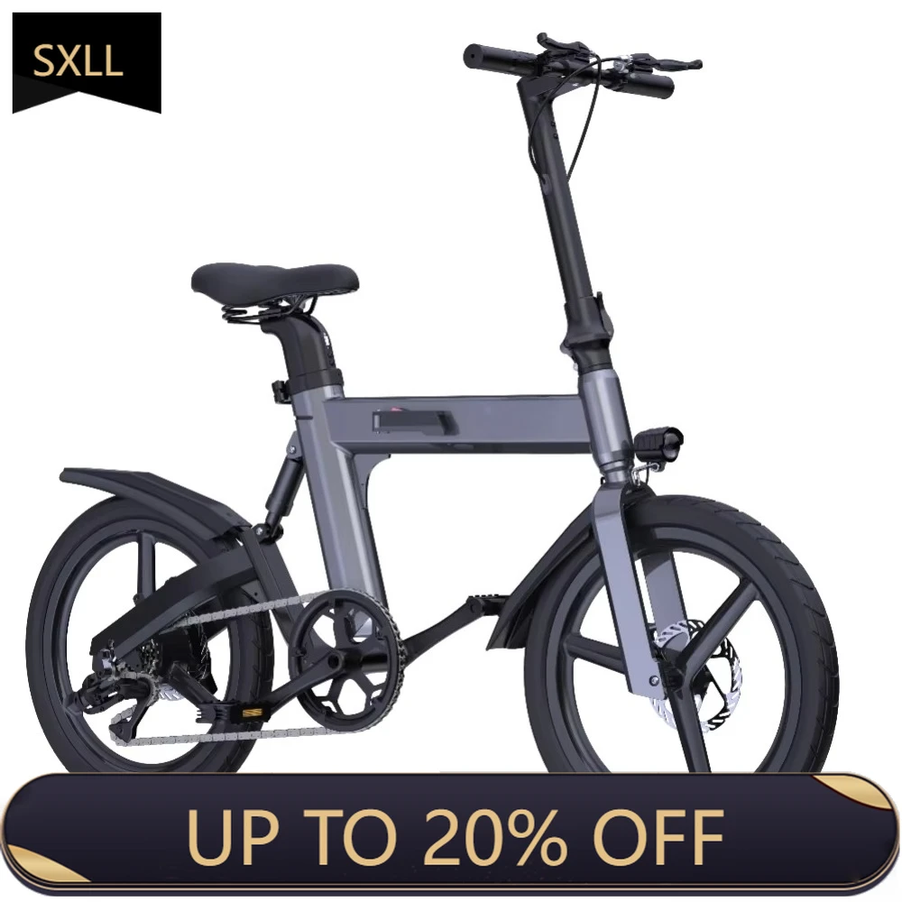 

SXLL Fast Wheel C7 Electric Bike 20 Inch Fat Tire Ebike 48V 15Ah Lithium Battery Folding American Electric Bike 500W Light Emit