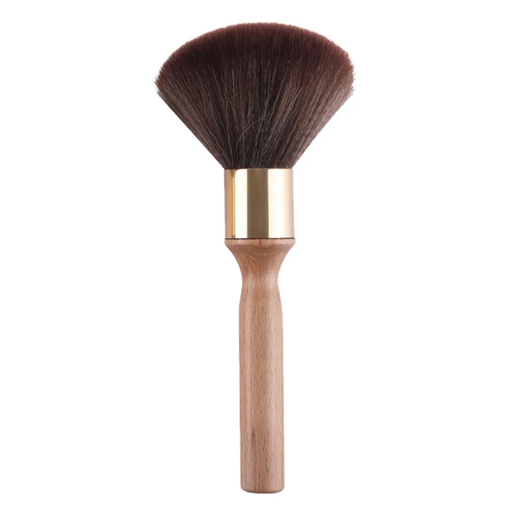 1Pcs Beard Sweeping Brush Retro Nylon Beard Cleaning Brush Lightweight Wooden Handle Professional Shaving Hairdressing Portable