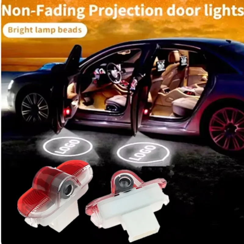 2Pcs LED Auto Logo Projektor Lampe Tür Schatten Lichter Für Skoda VRS Octavia A5 MKII Fließheck Kombi 2005-2008 2009 2020 2011 2012