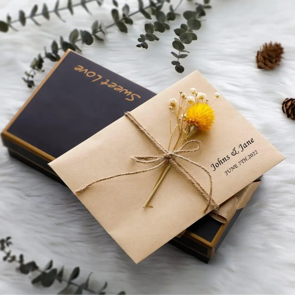 20pcs Vintage Blank Kraft Envelopes Multi-function Sealing Pe Kraft Paper Postcard Release Adhesive Greeting Card Gift Packaging image 2