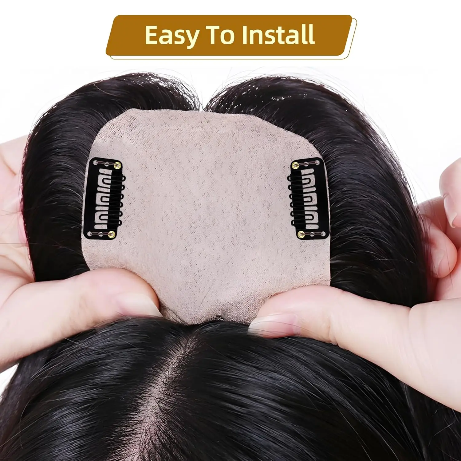 10-100 Pezzi Clip per Parrucca Clip a Scatto da 32mm per Estensioni dei Capelli Clip per Capelli a Forma di I Strumenti per Estensioni dei Capelli Posticci (Nero)