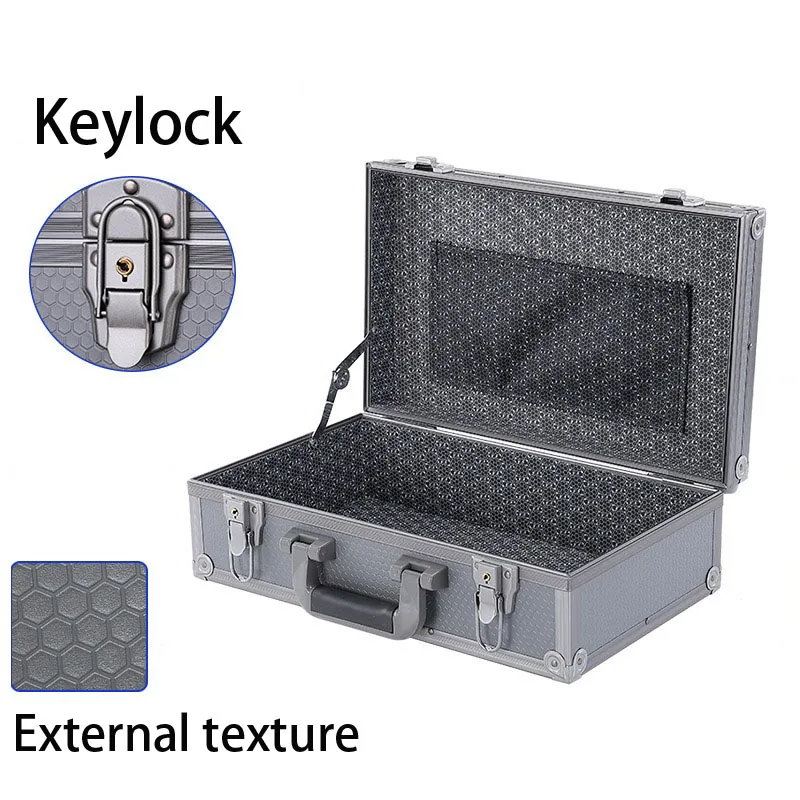 Complete Storage Tool Box Shockproof Aluminum Portable Carrying Large Hard Case DIY Sponge Multi-purpose Tools with Accessories