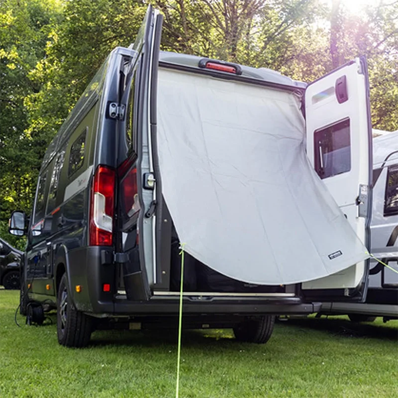 Portable Caravan Sun Canopy For Barn Door Rear Double Side Opeing Awning Privacy Screen Motorhome Exterior Protective Accessorie