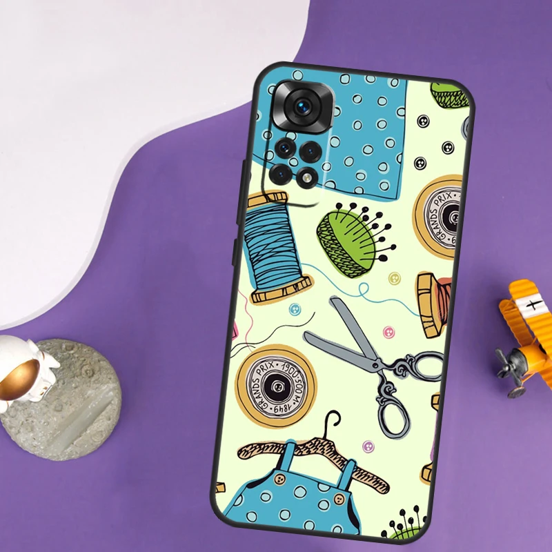 حافظة ماكينة الخياطة لهاتف Xiaomi Redmi Note 13 14 Pro 12 9 10 11 Pro 10S 11S 12S Redmi 14C 13C 10C 12C
