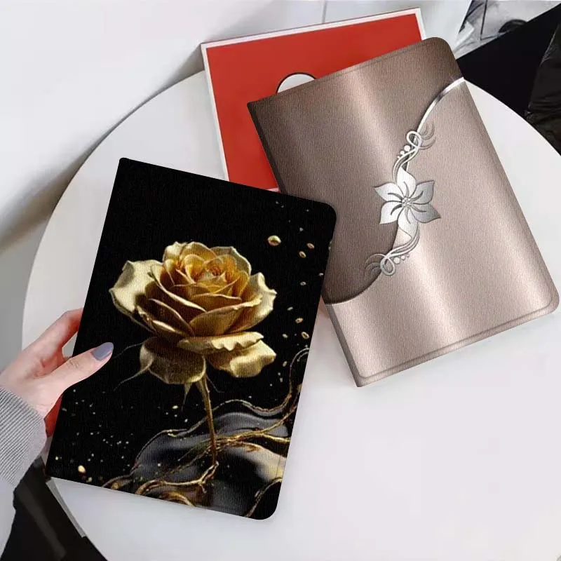

Retro Flower Glossy Luxury Gift For Xiaomi Mi Pad Mini 4 5 6 7 SE Pro Plus Redmi Pad 2 SE 2025 8.8 11 Foldable Tablet Case