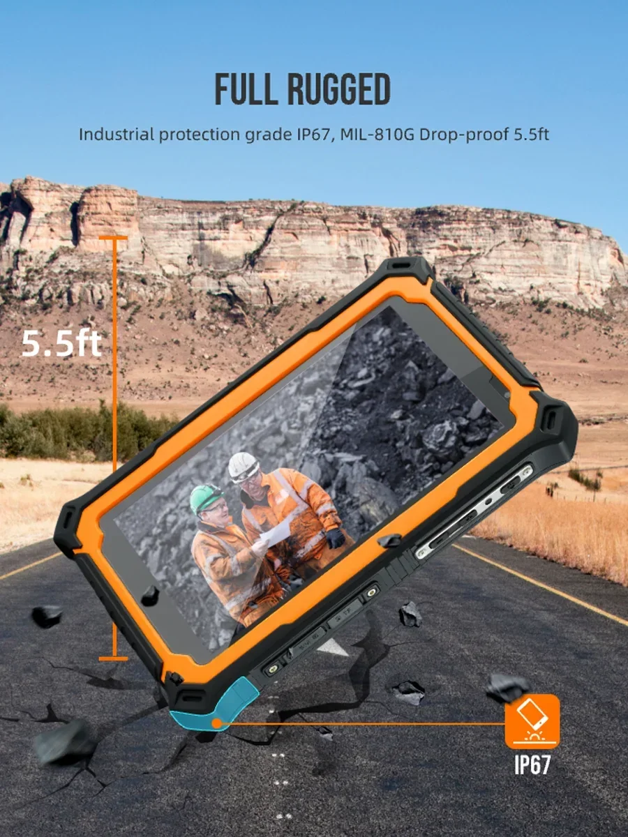 HUGEROCK T71EX 7 Inch ATEX Explosion-proof Tablet  2200Nits Full Rugged Waterproof Industrial PC 10000mAh 8+128GB Android 13 NFC