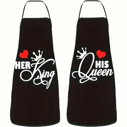 1pc Cooking Kitchen Apron,Couples Women Men Chef Gifts For Valentines Day, Home Use, Kitchen Tools, Kitchen Accessories