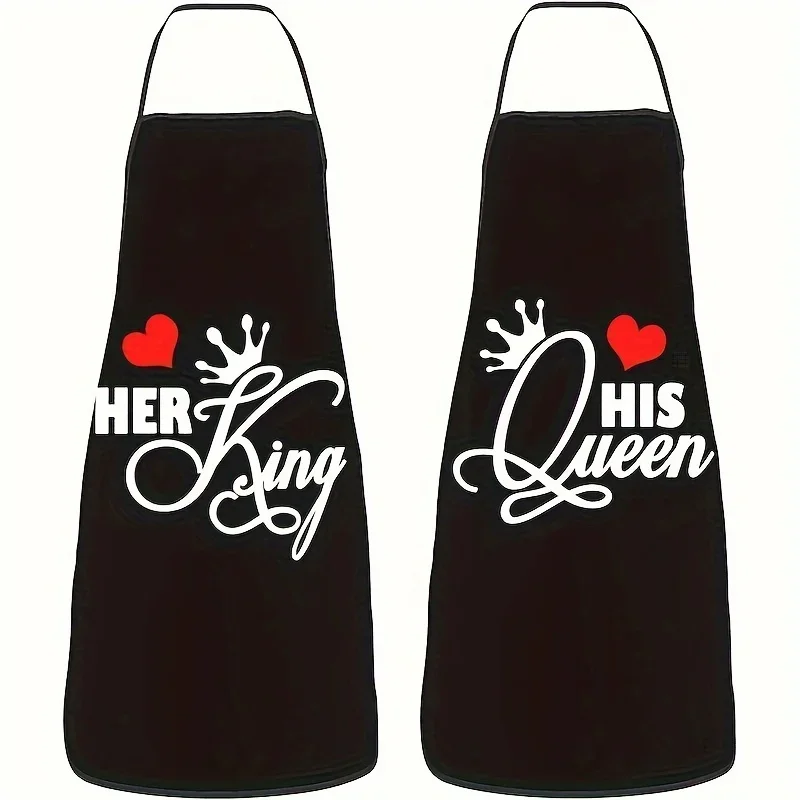 1pc Cooking Kitchen Apron,Couples Women Men Chef Gifts For Valentines Day, Home Use, Kitchen Tools, Kitchen Accessories