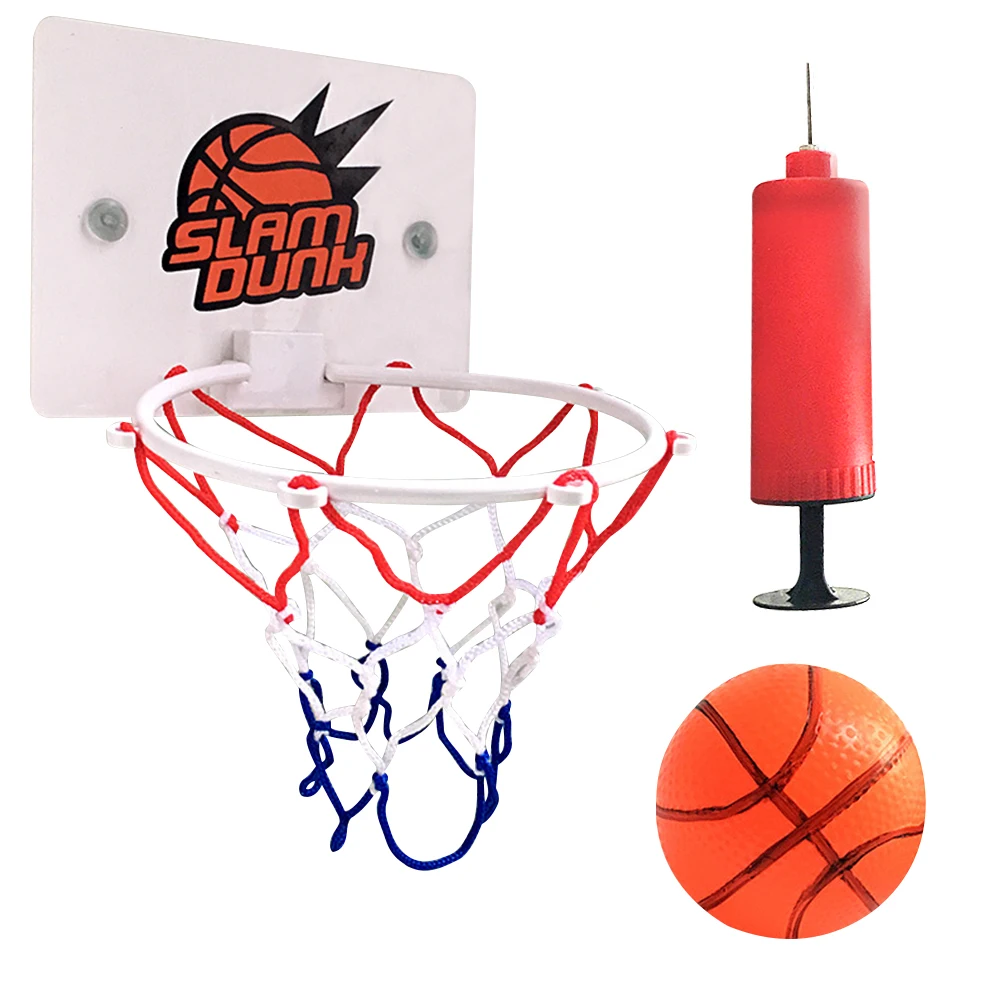 Mini Basketball Hoop Set Basketball Hoop with 1 Ball and 1 Inflatable Pump Portable Basketball Hoop for Kids and Adults