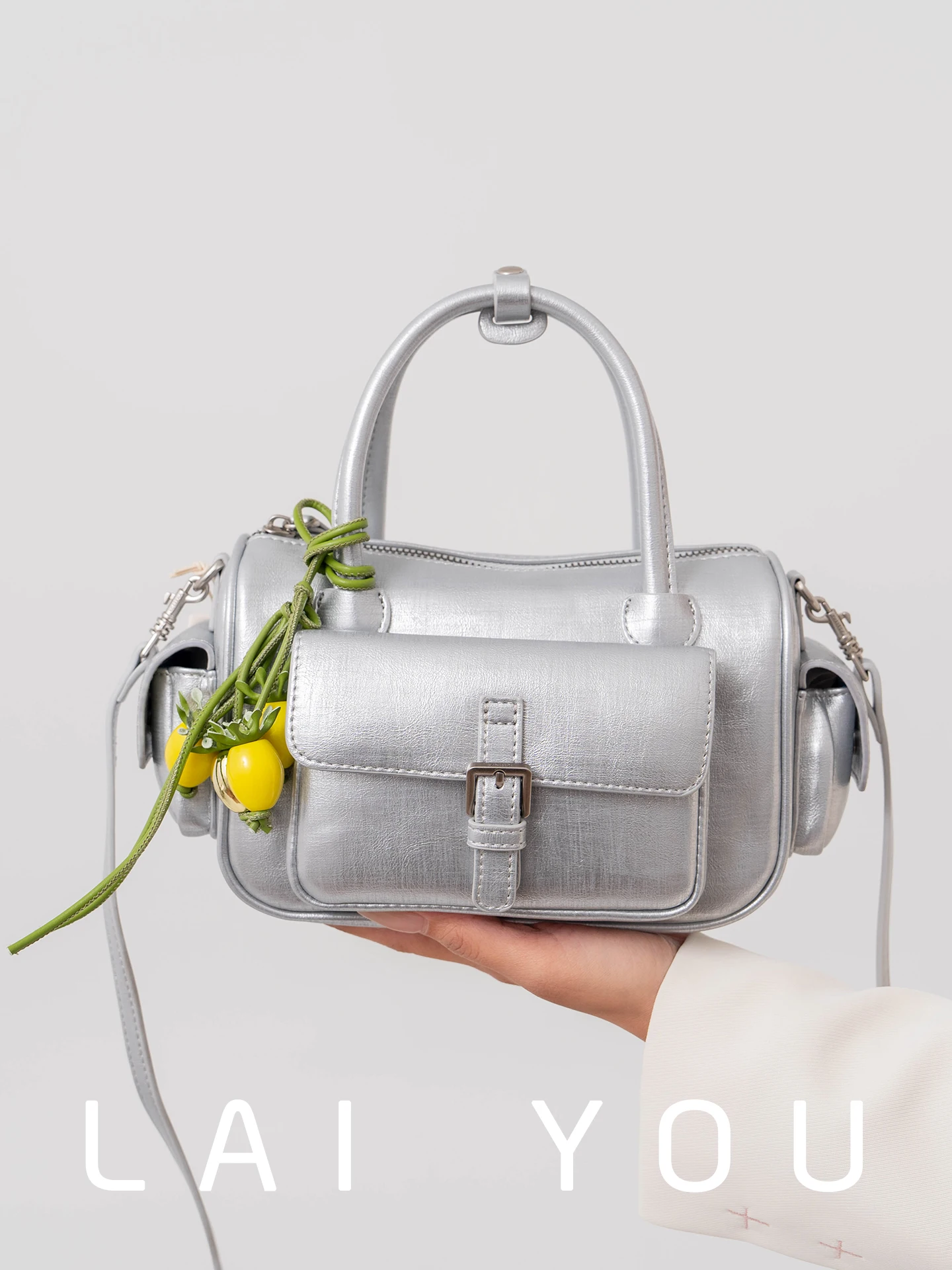 fashionable-versatile-women's-boston-bag-spring-summer-2026-crossbody-shoulder-bag-soft-polyester-cotton-zipper-closure